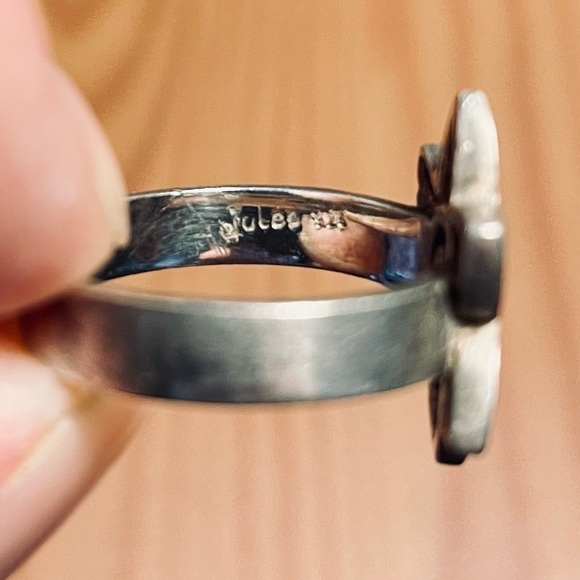 925 Sterling Silver Flower Ring (Size 7) - Picture 4 of 4